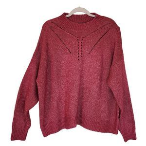 Banana Republic mock turtleneck pink sweater